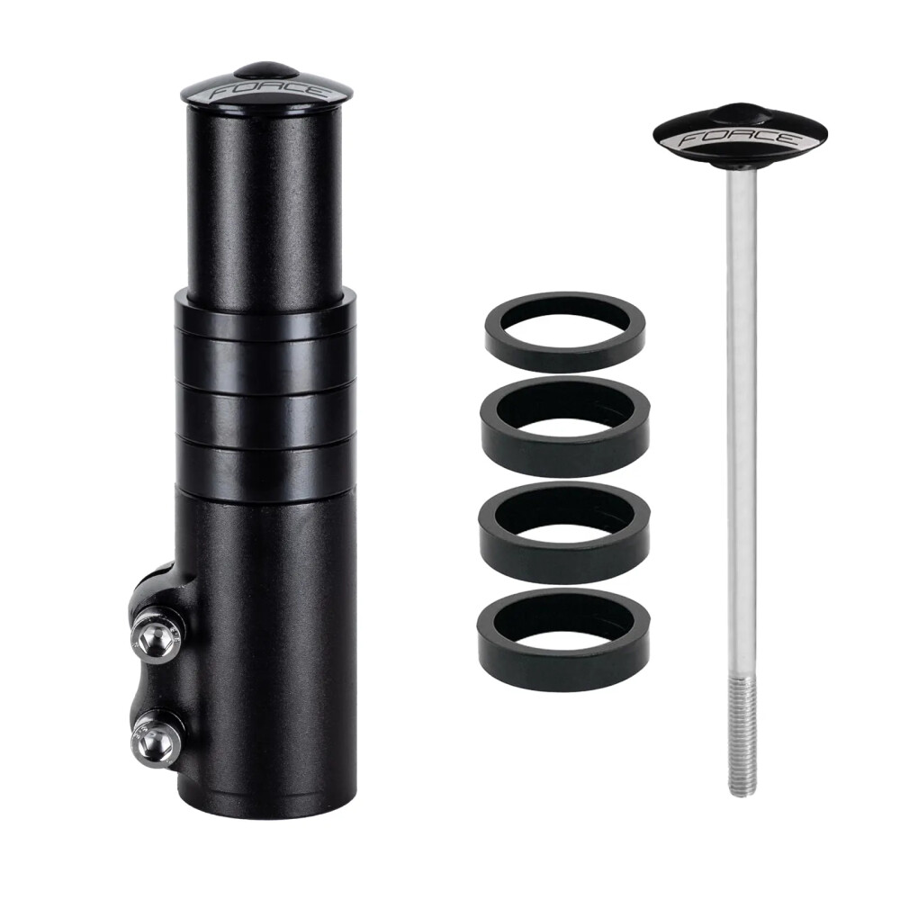 redukce FORCE nástavec vidlice 1 1/8''Al,132mm,črn