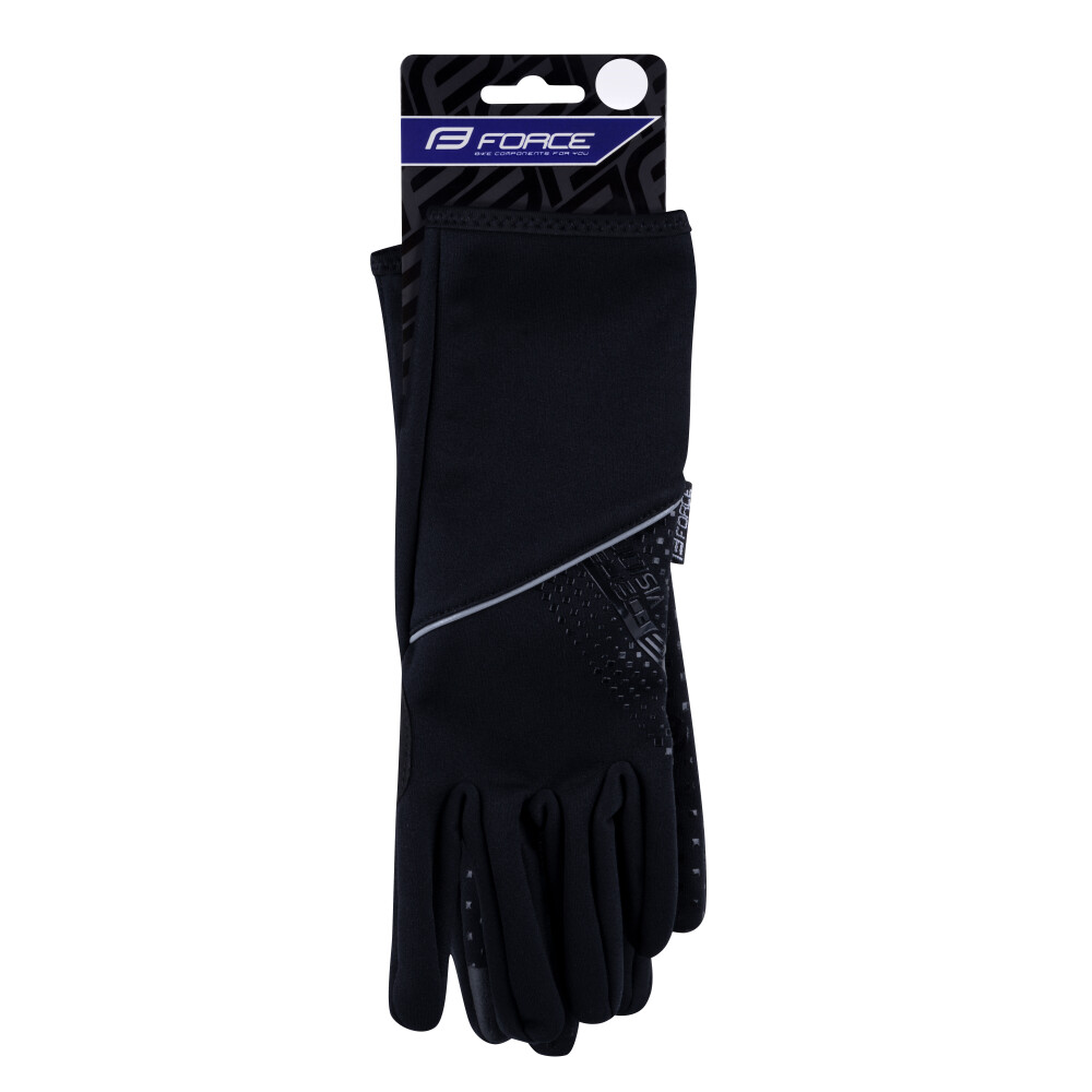 rukavice F VISION softshell, jaro-podzim, černé