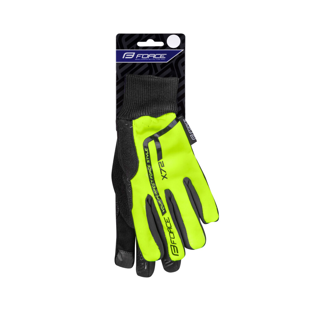 rukavice zimní FORCE KID X72, fluo