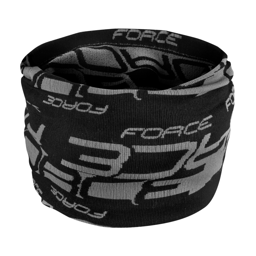 šátek FORCE WINTER zimní, černo-šedý UNI