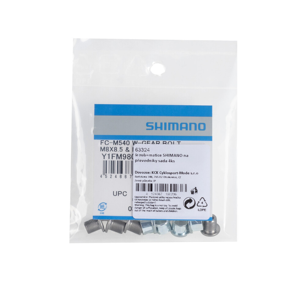 šroub+matice SHIMANO na převodníky sada 4ks