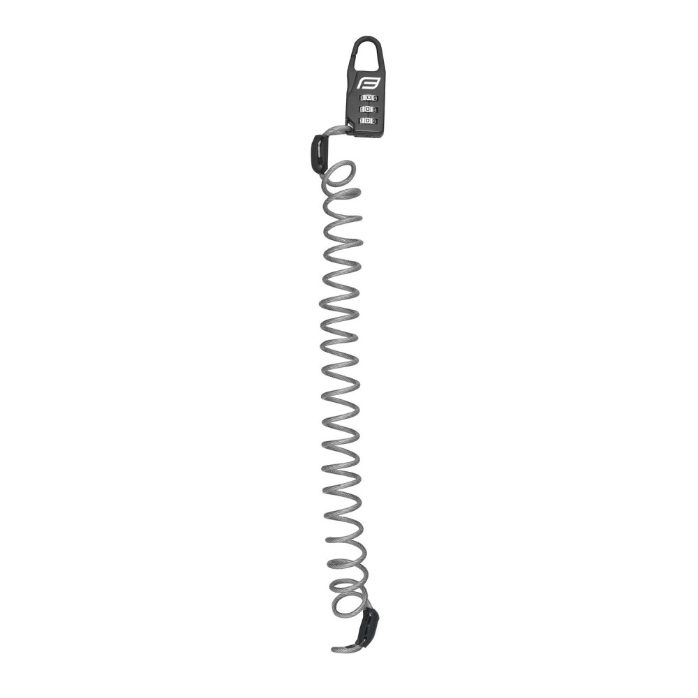 zámek F SMALL spirálový kódový 120cm/3mm, šedý