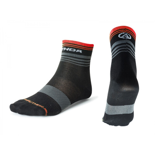 AUTHOR Ponožky ProLite X0 XL 43-46 (černá/šedá/červená)