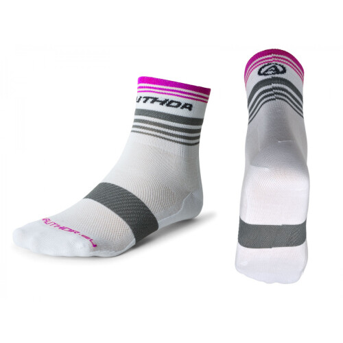 AUTHOR Ponožky ProLite X0 M 38-42 (bílá/šedá/růžová-neonová)