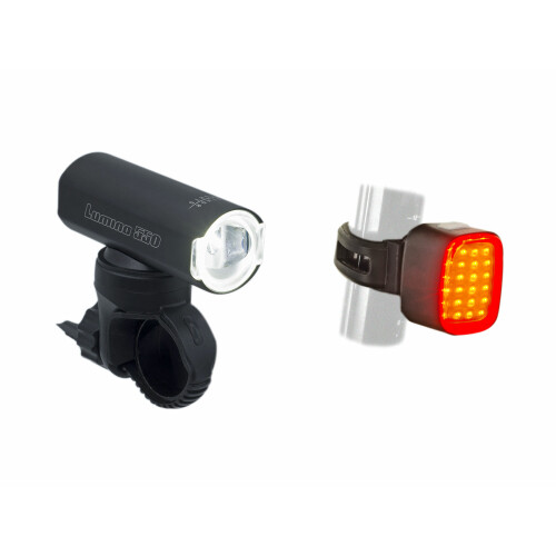 AUTHOR Světlo sada LUMINA 550 lm USB Alloy / Cubus USB CobLed 50 lm  (černá)