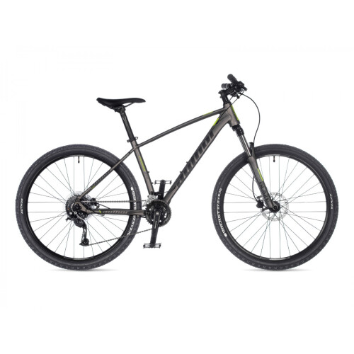 AUTHOR Pegas 27,5 2021-22 19" stříbrná-matná/žlutá-neon MTB 27,5"kolo