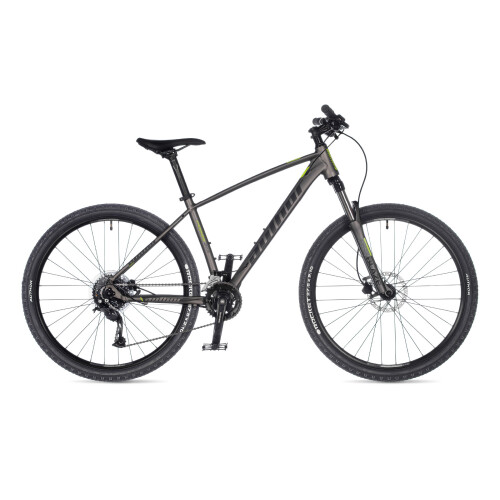 AUTHOR Pegas 27,5 2023-24 15" stříbrná-matná/žlutá-neon MTB 27,5"kolo