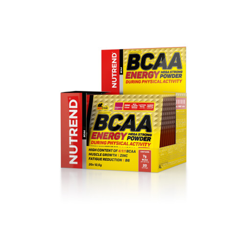 BCAA E. MEGA STRONG POWDER, 20x 12,5 g, malina