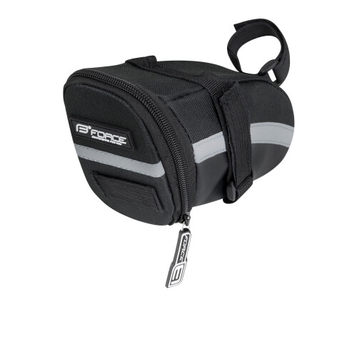brašna pod sedlo FORCE MID suchý zip, černá