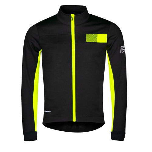 bunda F FROST softshell zimní, černo-fluo