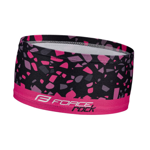 čelenka FORCE ROCK sport nezúžená, črn-růž UNI