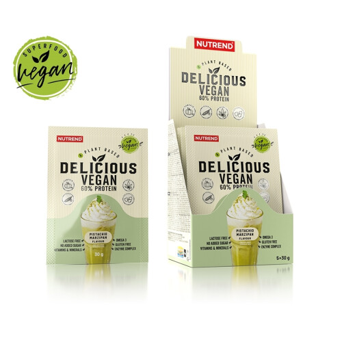 DELICIOUS VEGAN PROTEIN 5x30 g pistácie+marcipán