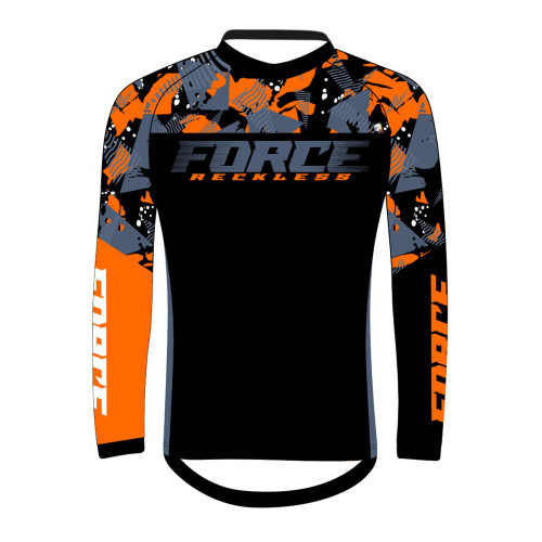 dres F RECKLESS dl. rukáv, černo-oranžový