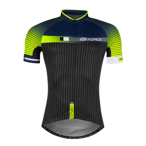 dres FORCE DASH krátký rukáv,modro-fluo-černý