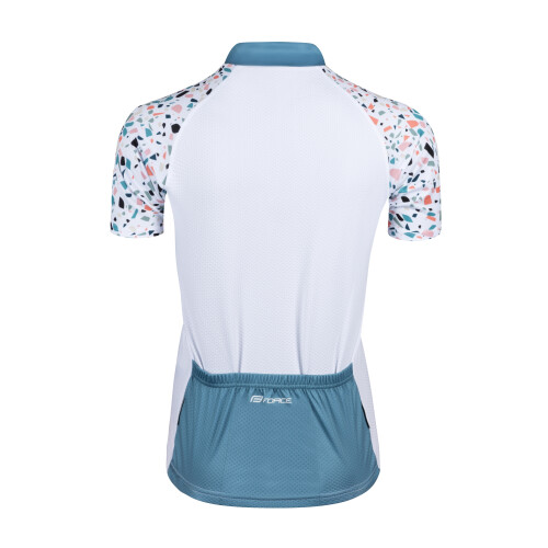 dres FORCE ROCK LADY kr. rukáv, bílo-tyrkysový