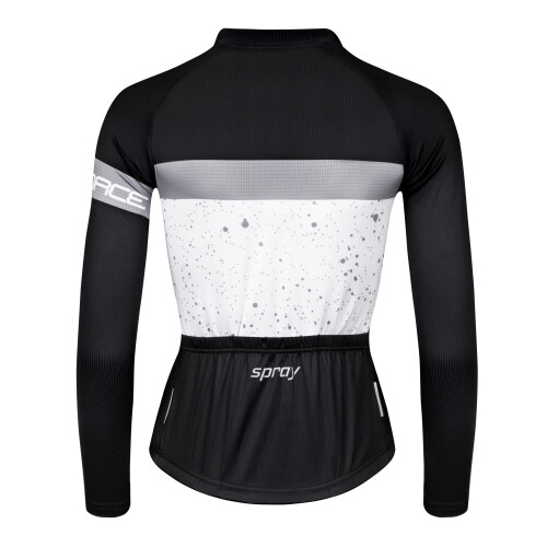 dres FORCE SPRAY LADY dlouhý rukáv, bílo-černý