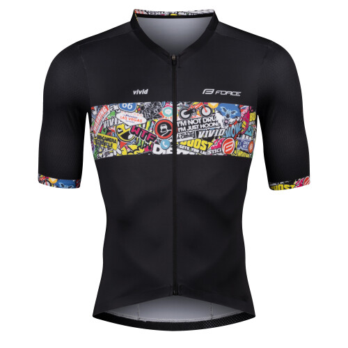 dres FORCE VIVID krátký rukáv, černý