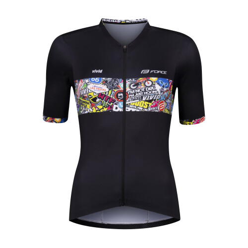 dres FORCE VIVID LADY kr. rukáv, černý