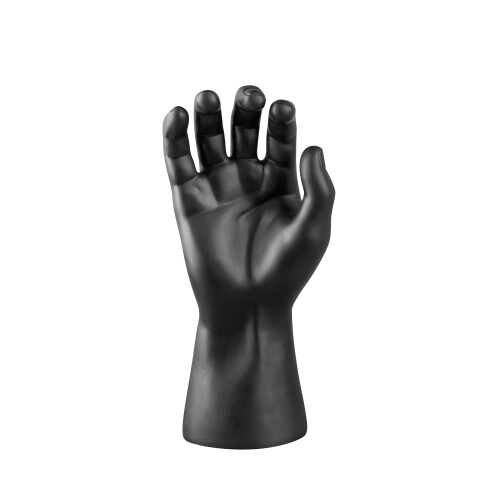 figurína - ruka, černá matná
