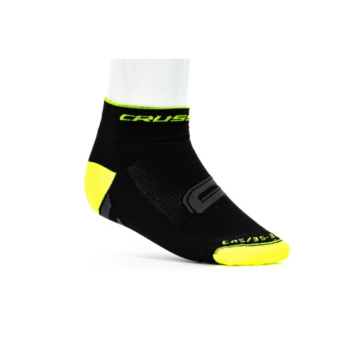 Cyklistické ponožky CRUSSIS, černo/žluté