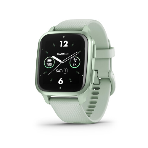 hodinky GARMIN Venu Sq 2, Metallic Mint/Cool Mint