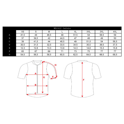 dámský cyklo dres Calnia 4XL