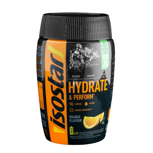 ISOSTAR Hydrate and Perform, dóza, 400 g pomeranč