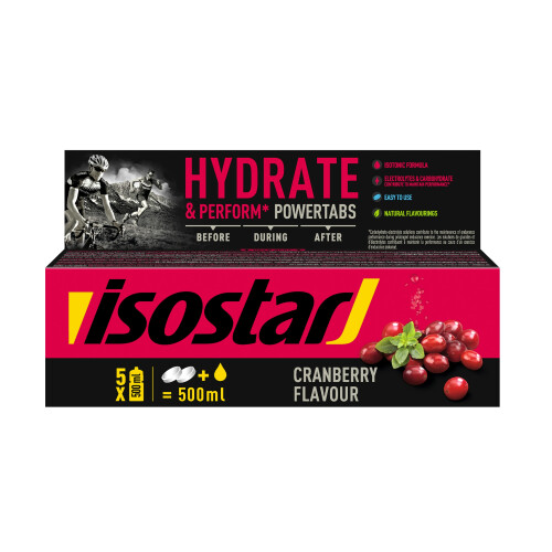 ISOSTAR Powertabs 120g, tuba, 10 tablet brusinka