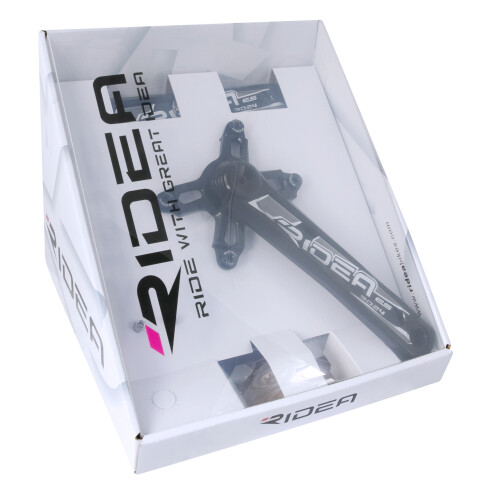kliky RIDEA R491, 175mm, titan+Al 7150, černo-bílé