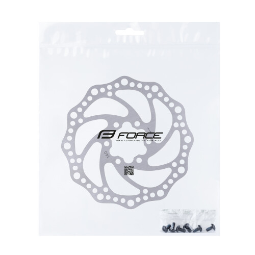 kotouč brzdový FORCE-6 140 mm, 6 děr, stříbrný
