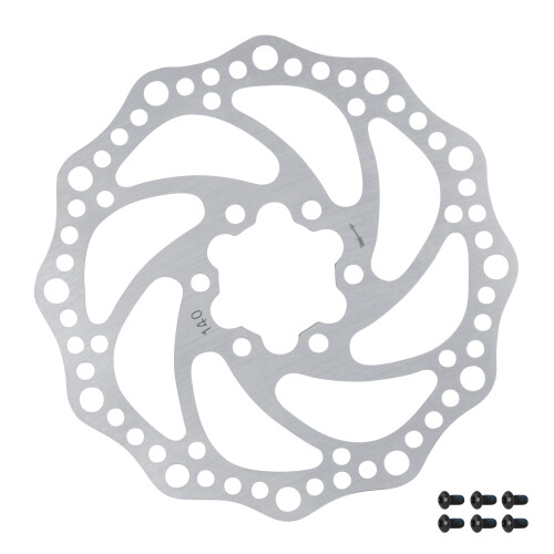 kotouč brzdový FORCE-6 140 mm, 6 děr, stříbrný