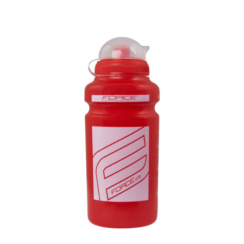 láhev FORCE "F" 0,5 l, červená/bílý potisk
