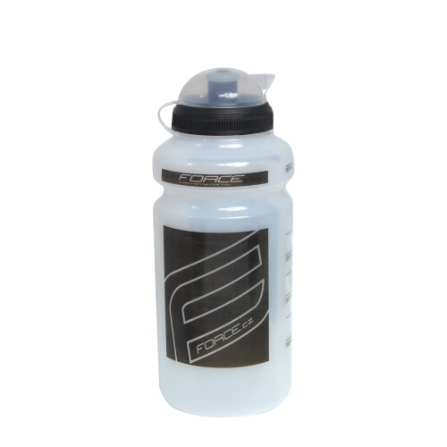 láhev FORCE "F" 0,5 l, čirá/černý potisk