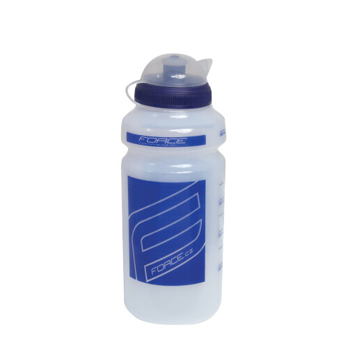 láhev FORCE "F" 0,5 l, čirá/modrý potisk