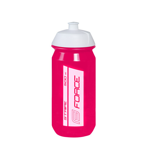 láhev FORCE STRIPE 0,5 l, růžovo-bílá