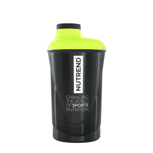 láhev-šejkr NUTREND 0,6 l, černo-fluo-zelený