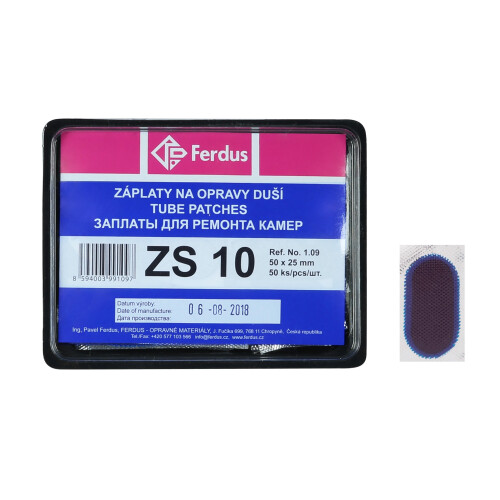 lepení-záplata FERDUS ZS10 ovál 50x25mm  box 50ks