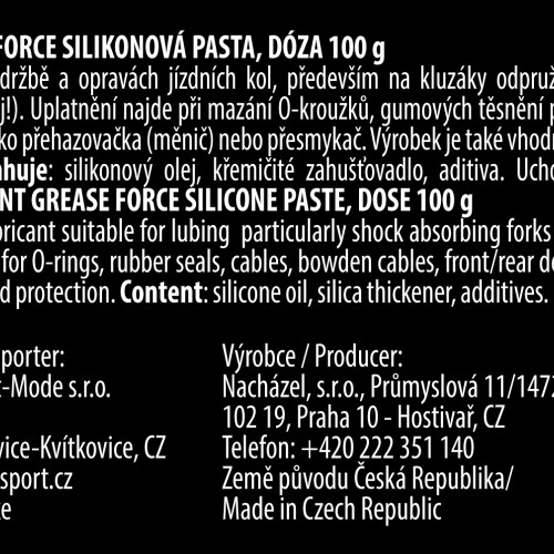 mazivo FORCE silikonová pasta, dóza 100g