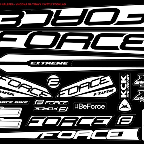 nálepky FORCE JAM na rám, 37x27cm, UV lak