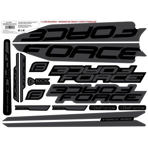 nálepky FORCE MOD na rám, 37x27cm, UV lak