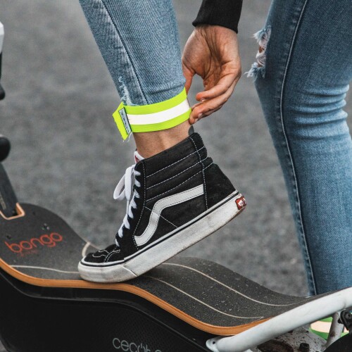pásek reflexní FORCE LUN, na suchý zip,  fluo