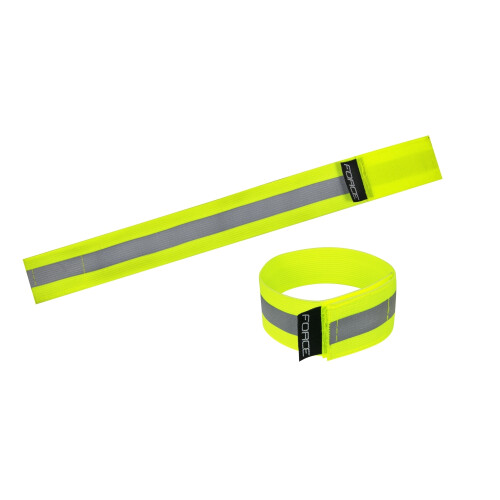 pásek reflexní FORCE LUN, na suchý zip,  fluo