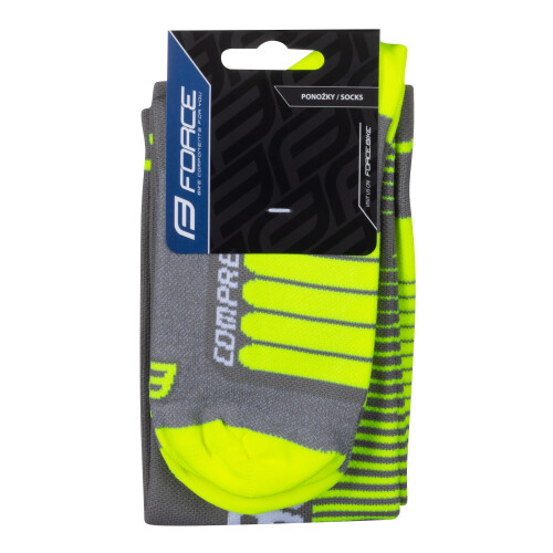 ponožky F COMPRESS, šedo-fluo