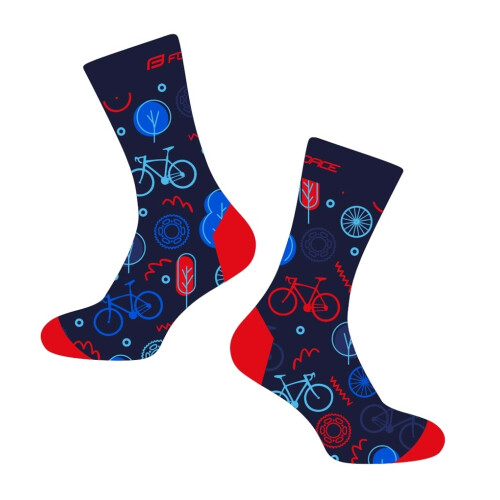 ponožky FORCE CRUISE, modro-červené