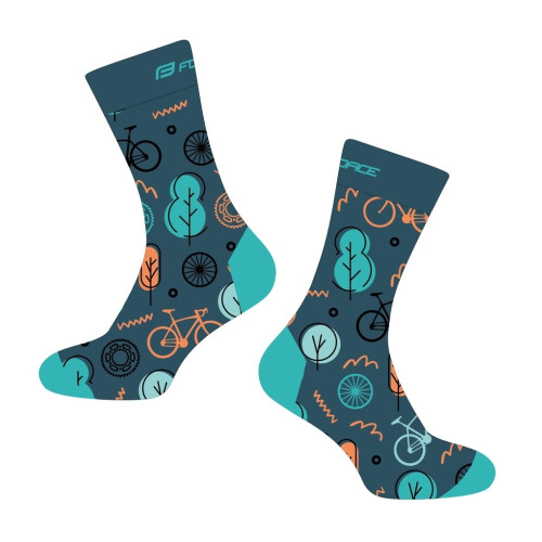 ponožky FORCE CRUISE, petrolejovo-černé