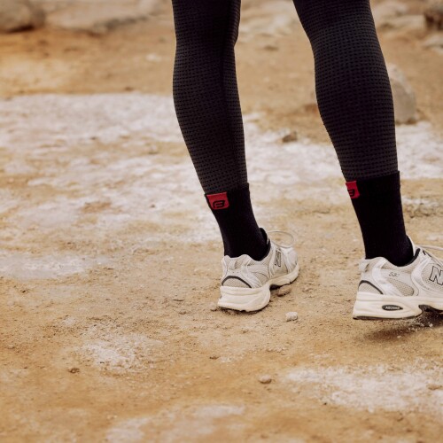 ponožky FORCE FLAKE termo, černo-bordo