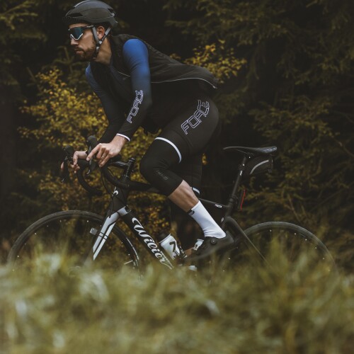 ponožky FORCE LONG PRO, bílo-černé