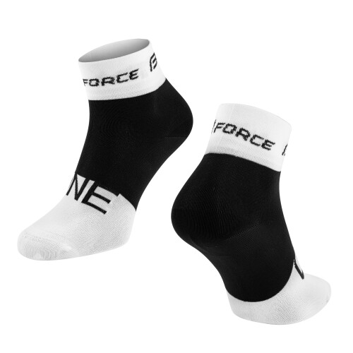 ponožky FORCE ONE, bílo-černé