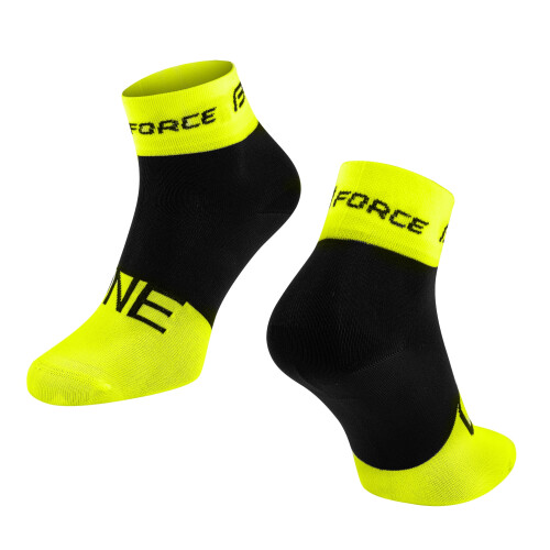 ponožky FORCE ONE, fluo-černé