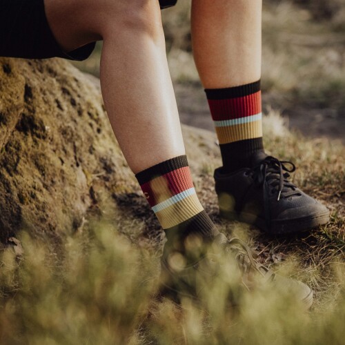 ponožky FORCE STRIPE dlouhé, černé